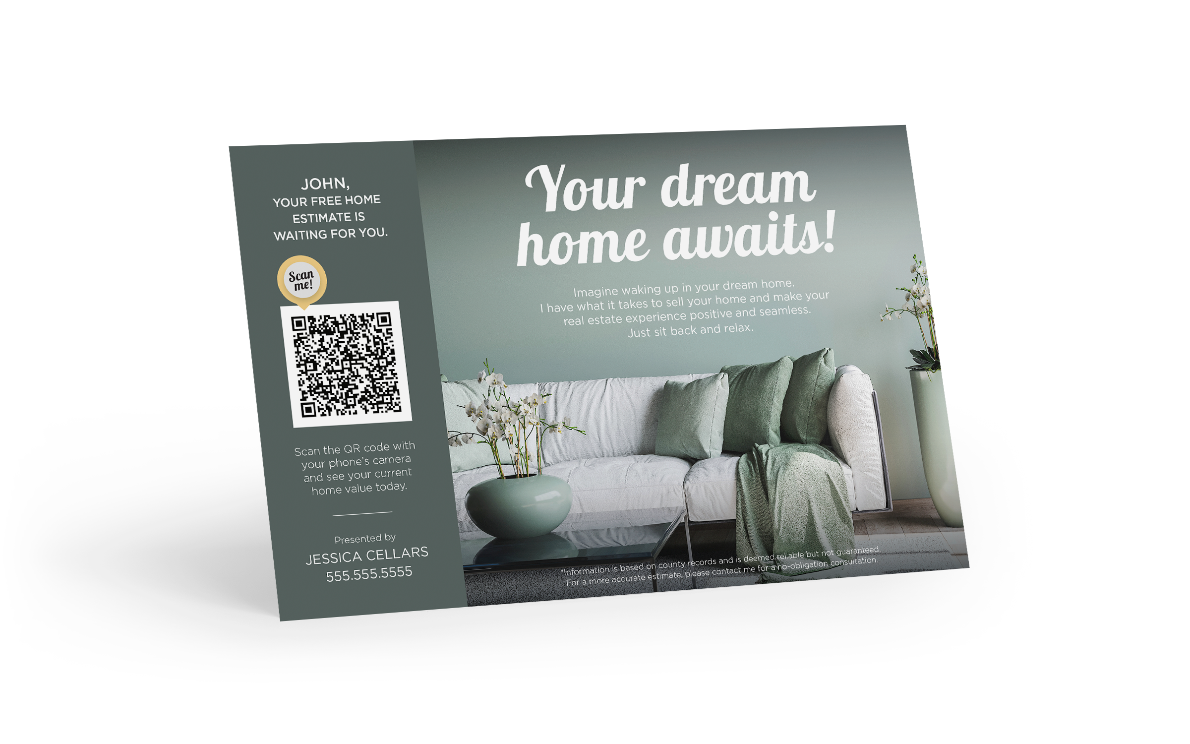 Corefact Home Estimate Postcard <br> QR Code - Dream Home